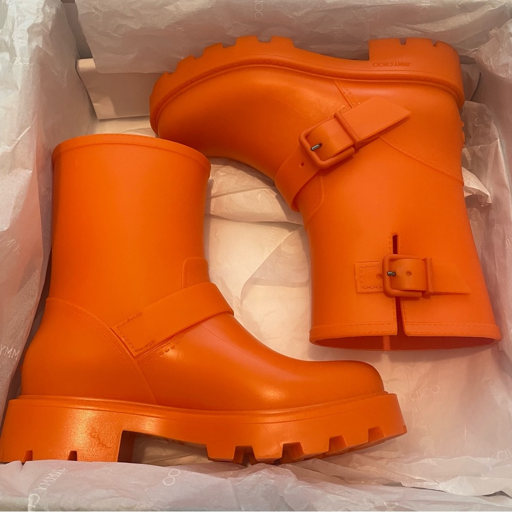Jimmy choo rubber yael moto rainboot